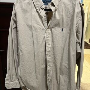 Ralph Lauren Men's Cream Button Down Shirt